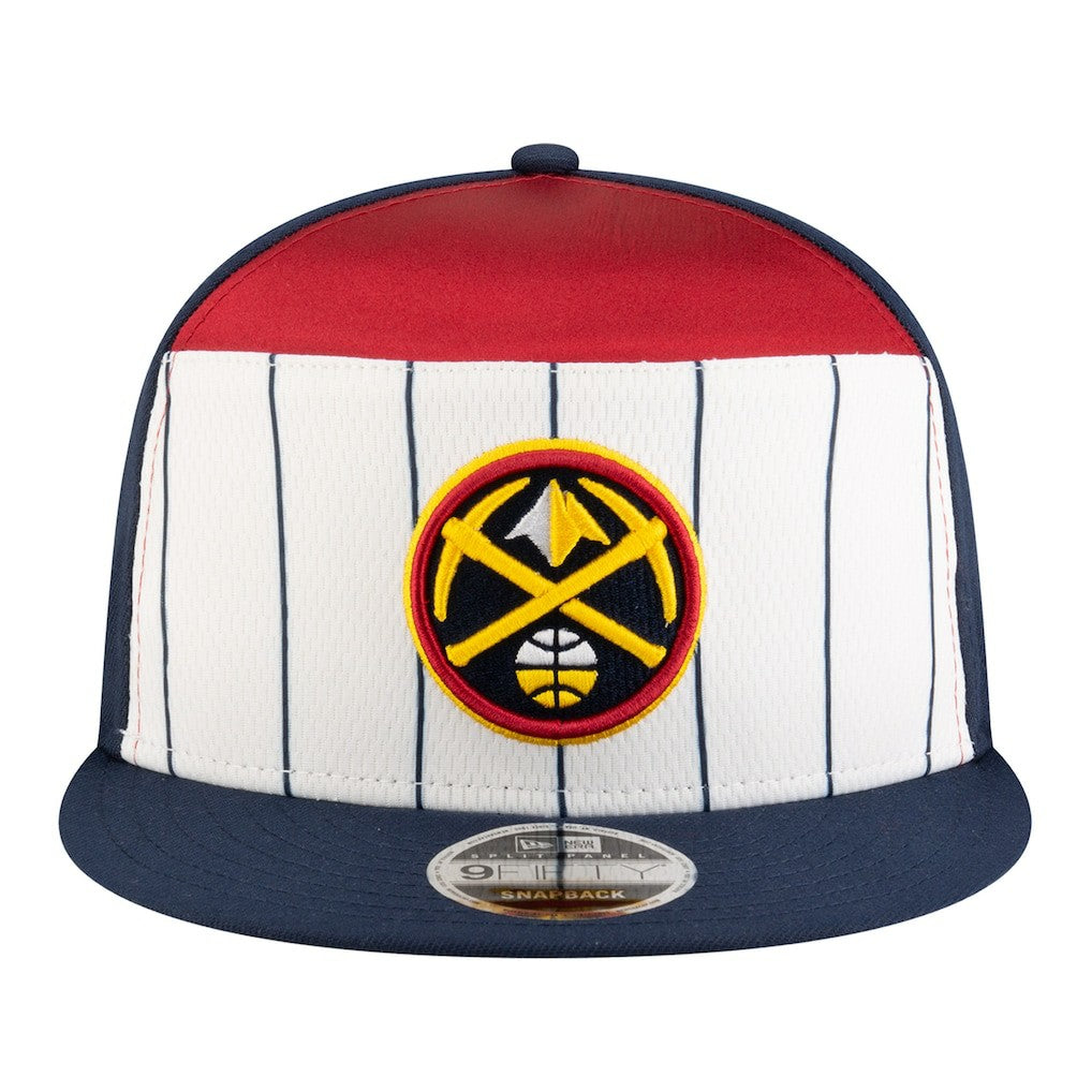 Denver Nuggets Youth 2025 NBA Tip Off Split Panel 9FIFTY Snapback Hat White/Navy - New Era