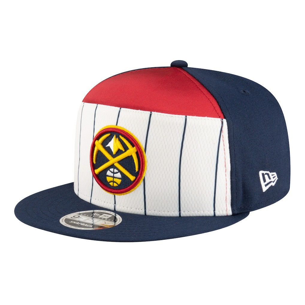 Denver Nuggets Youth 2025 NBA Tip Off Split Panel 9FIFTY Snapback Hat White/Navy - New Era