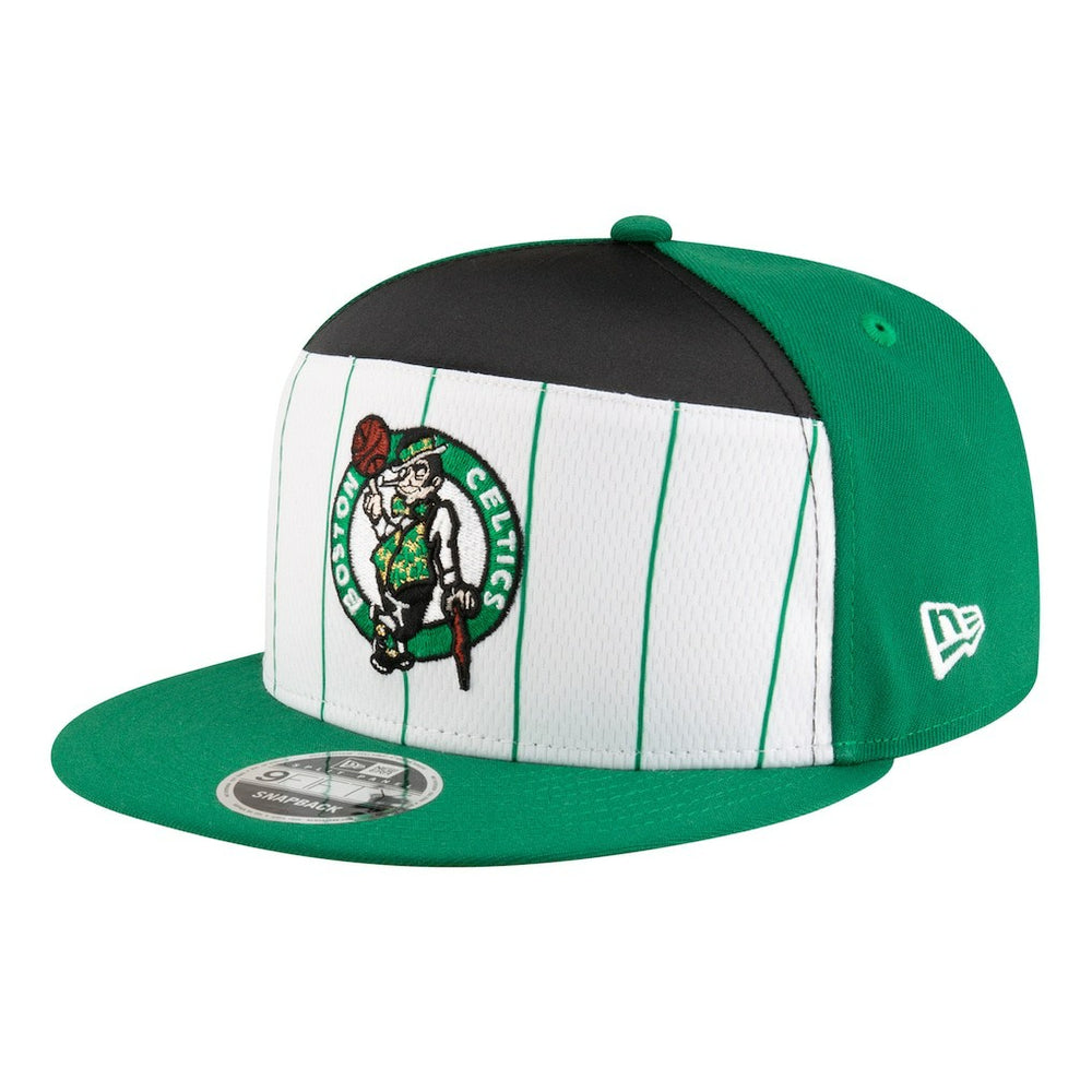 Boston Celtics Youth 2025 NBA Tip Off Split Panel 9FIFTY Snapback Hat White/Kelly Green - New Era