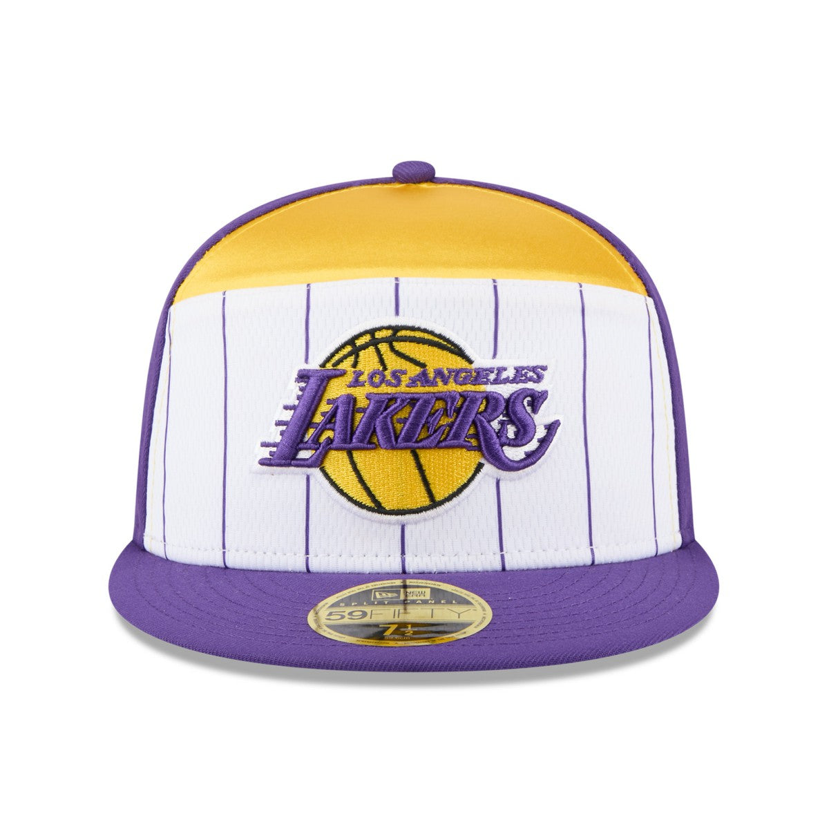 Los Angeles Lakers 2025 NBA Tip Off Split Panel 59FIFTY Fitted Hat White/Purple - New Era