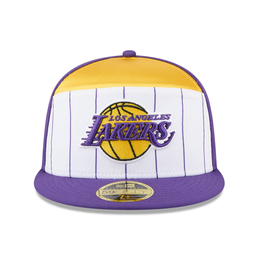 Los Angeles Lakers 2025 NBA Tip Off Split Panel 59FIFTY Fitted Hat White/Purple - New Era