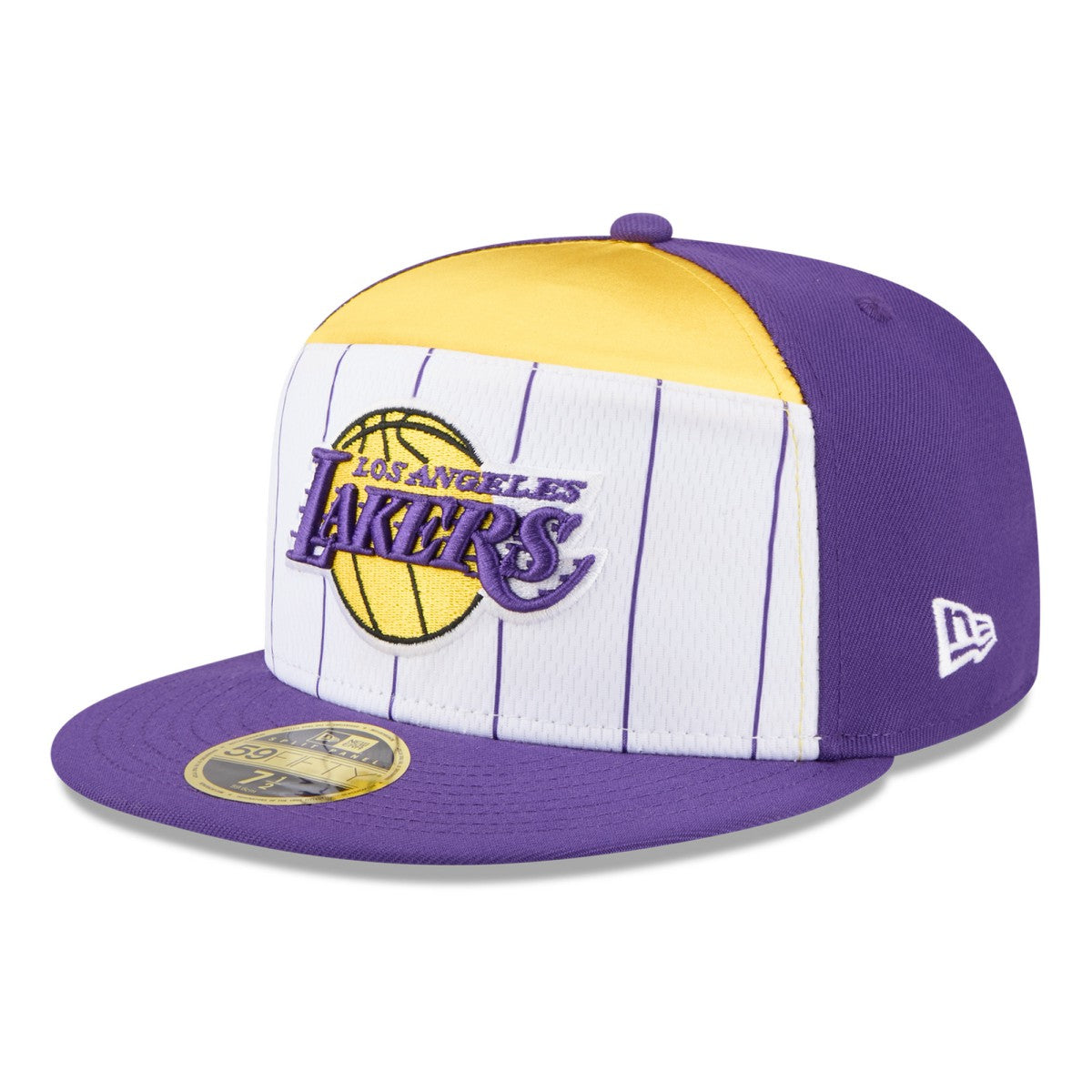 Los Angeles Lakers 2025 NBA Tip Off Split Panel 59FIFTY Fitted Hat White/Purple - New Era
