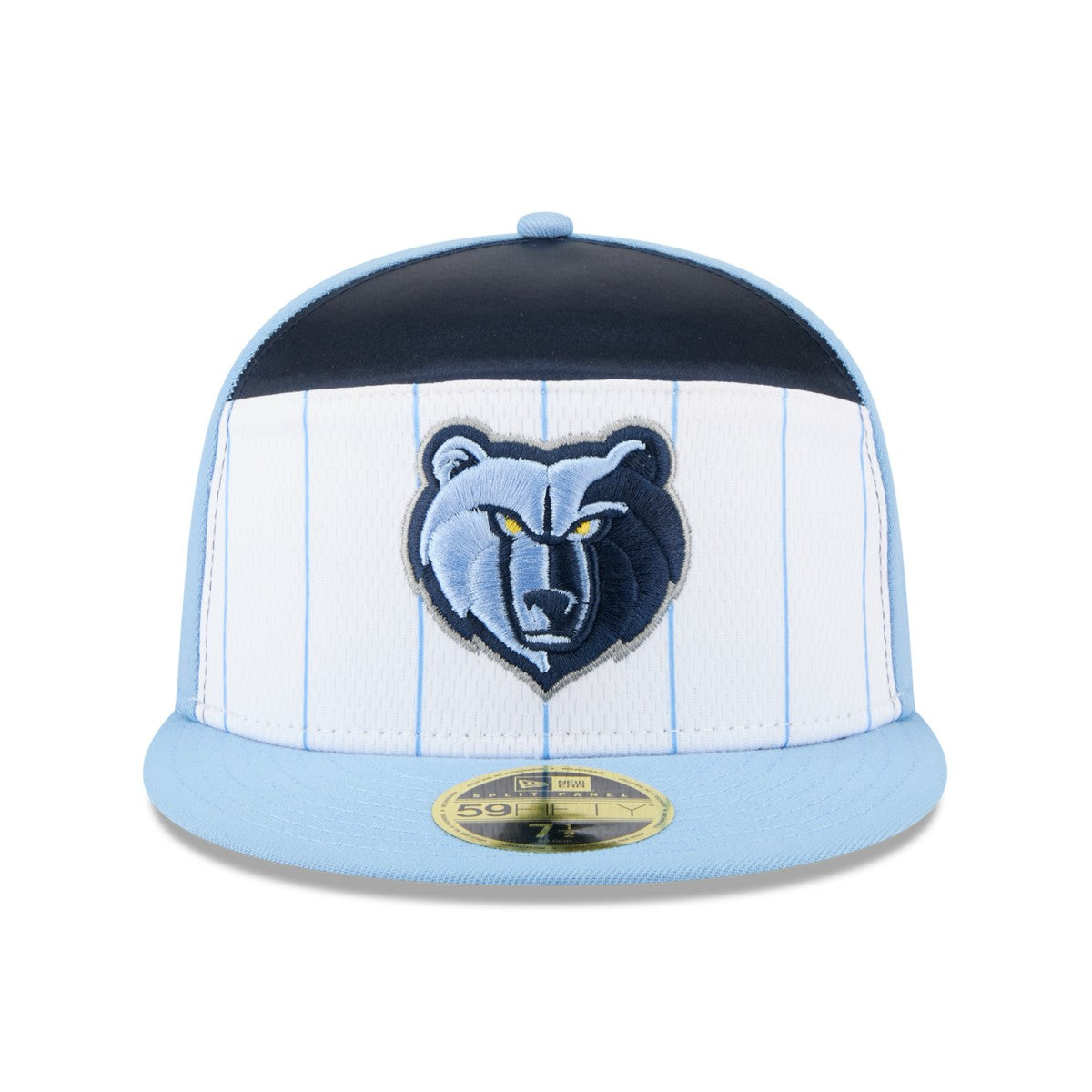 Memphis Grizzlies 2025 NBA Tip Off Split Panel 59FIFTY Fitted Hat White/Light Blue - New Era