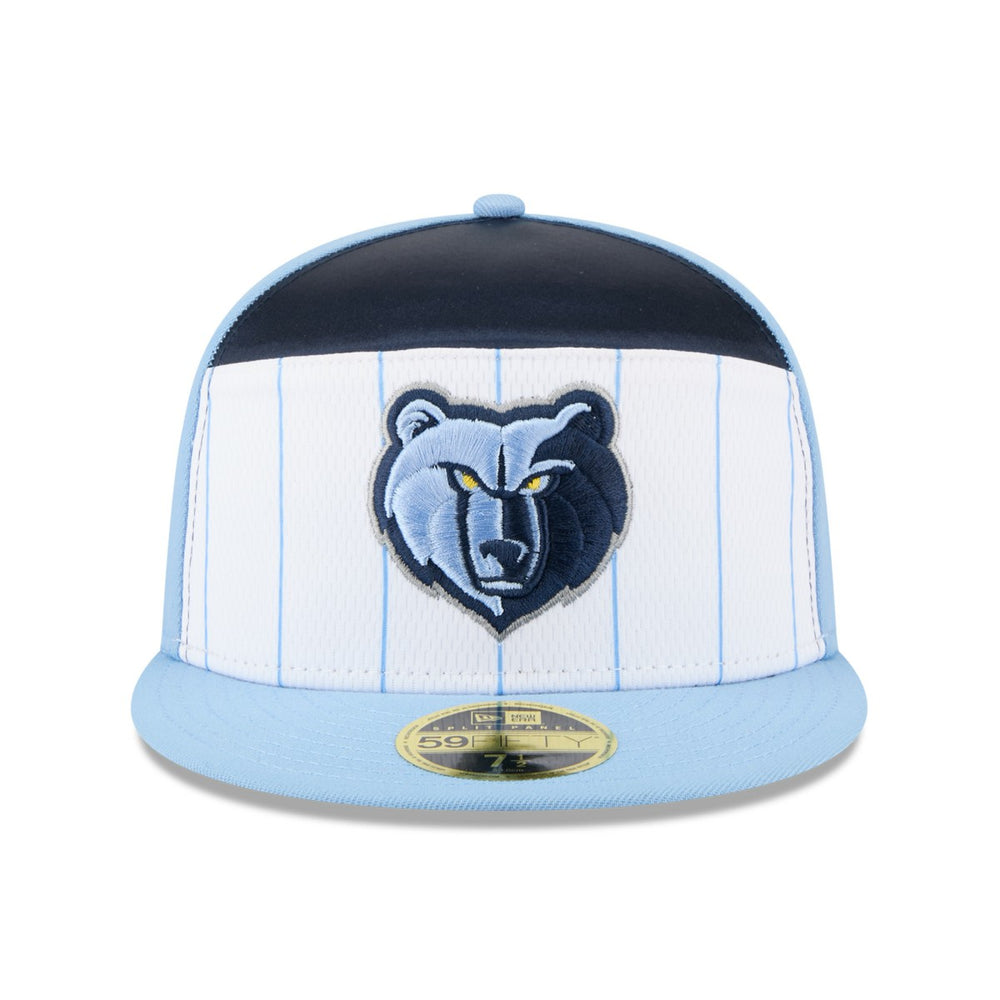 Memphis Grizzlies 2025 NBA Tip Off Split Panel 59FIFTY Fitted Hat White/Light Blue - New Era
