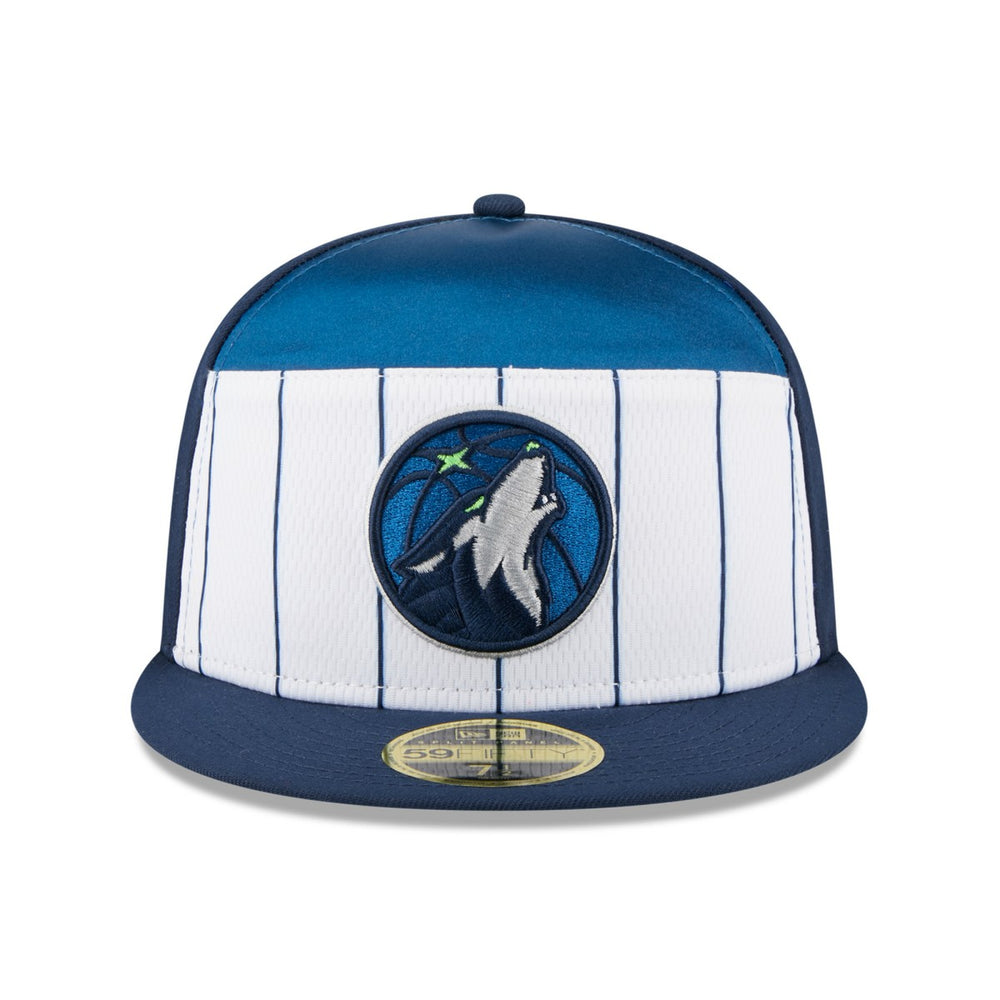 Minnesota Timberwolves 2025 NBA Tip Off Split Panel 59FIFTY Fitted Hat White/Navy - New Era