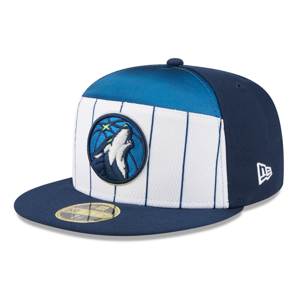Minnesota Timberwolves 2025 NBA Tip Off Split Panel 59FIFTY Fitted Hat White/Navy - New Era