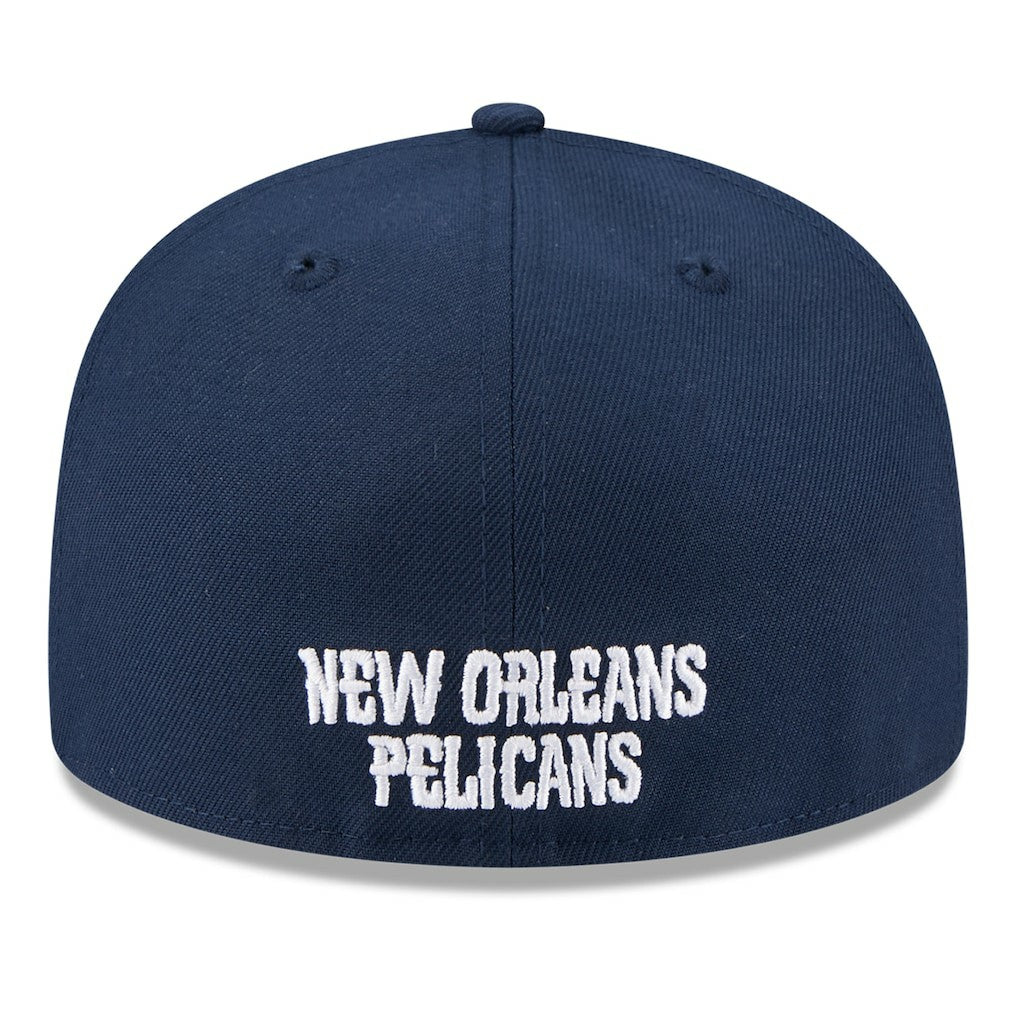 New Orleans Pelicans 2025 NBA Tip Off Split Panel 59FIFTY Fitted Hat White/Navy - New Era