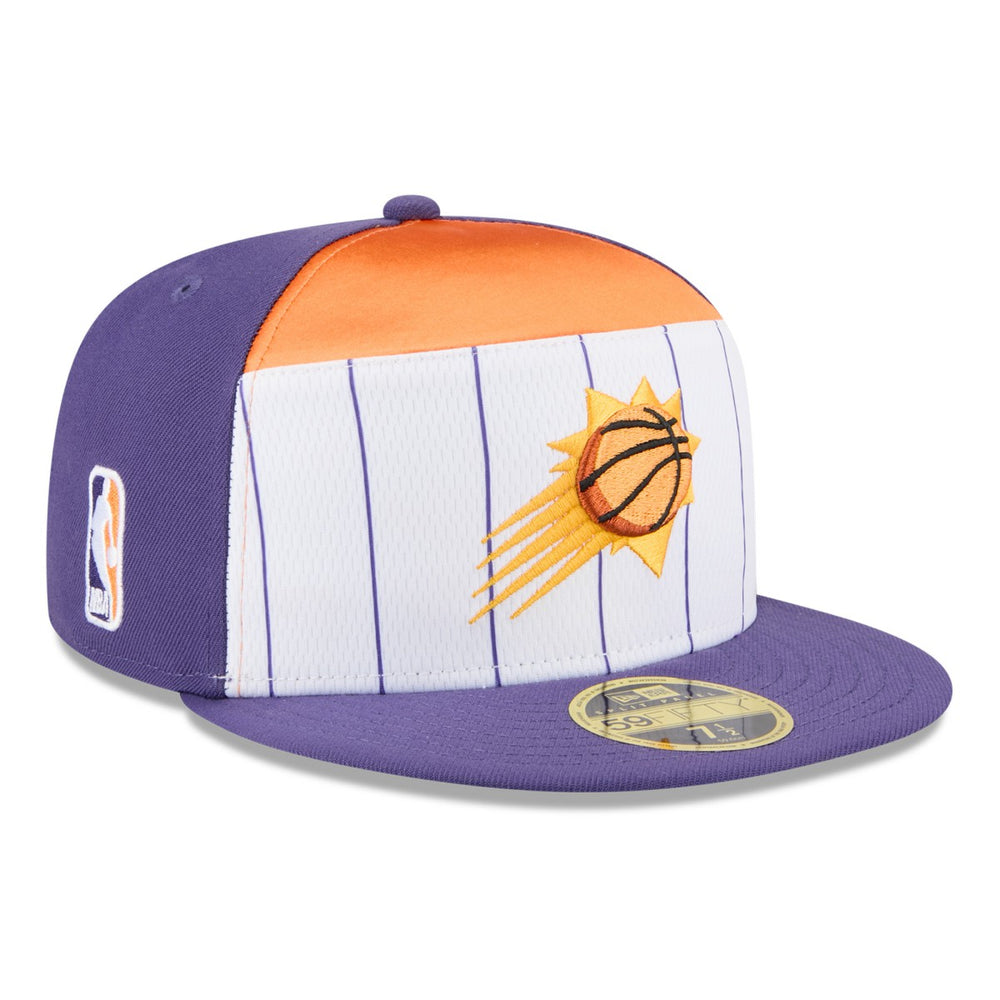 Phoenix Suns 2025 NBA Tip Off Split Panel 59FIFTY Fitted Hat White/Purple - New Era