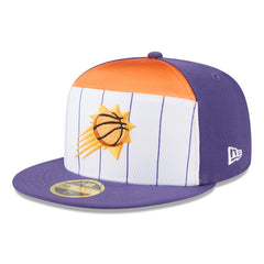 Phoenix Suns 2025 NBA Tip Off Split Panel 59FIFTY Fitted Hat White/Purple - New Era