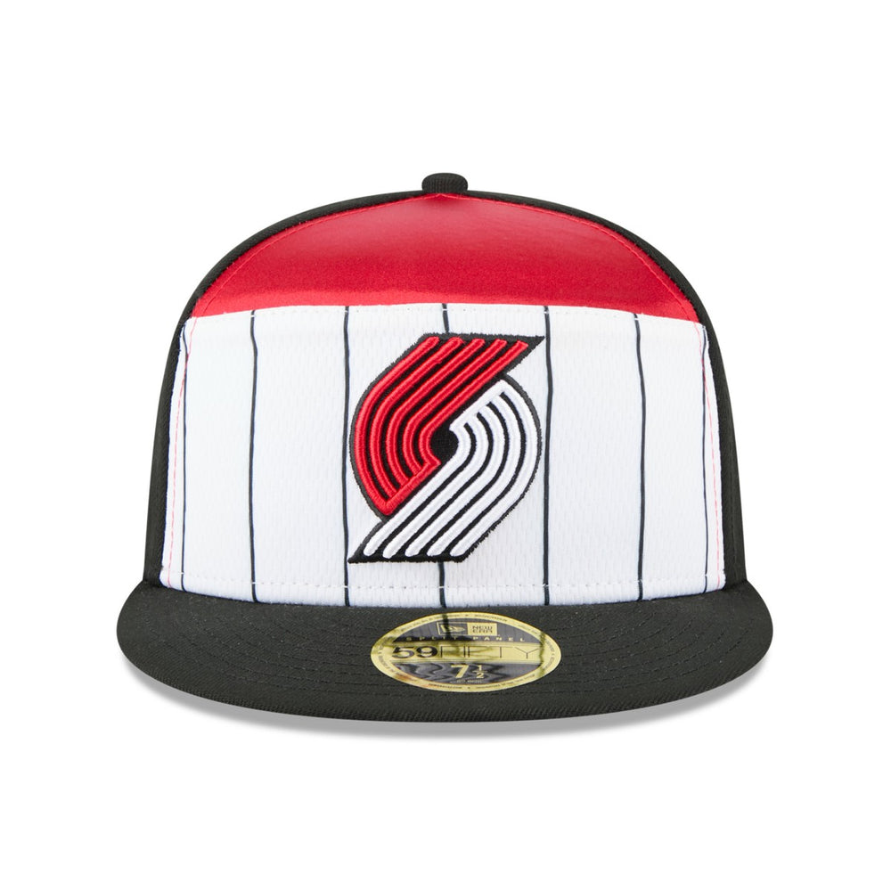 Portland Trail Blazers 2025 NBA Tip Off Split Panel 59FIFTY Fitted Hat White/Black - New Era