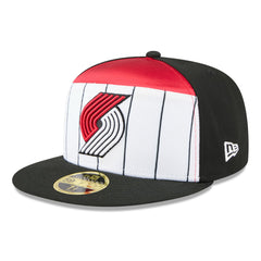 Portland Trail Blazers 2025 NBA Tip Off Split Panel 59FIFTY Fitted Hat White/Black - New Era