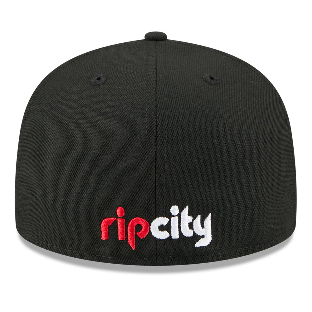 Portland Trail Blazers 2025 NBA Tip Off Split Panel 59FIFTY Fitted Hat White/Black - New Era