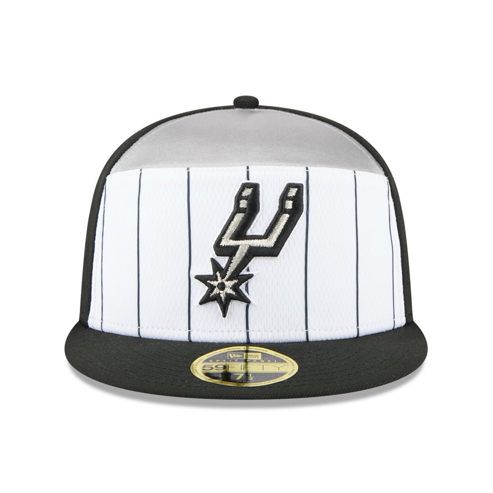 San Antonio Spurs 2025 NBA Tip Off Split Panel 59FIFTY Fitted Hat White/Black - New Era