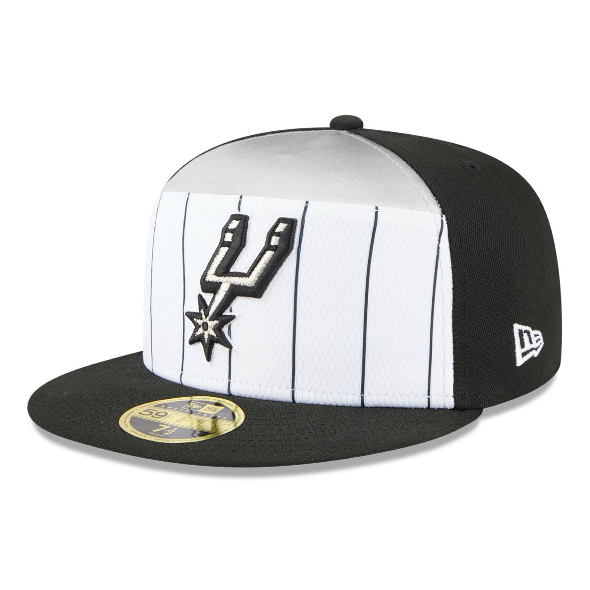 San Antonio Spurs 2025 NBA Tip Off Split Panel 59FIFTY Fitted Hat White/Black - New Era