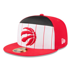 Toronto Raptors 2025 NBA Tip Off Split Panel 59FIFTY Fitted Hat White/Red - New Era