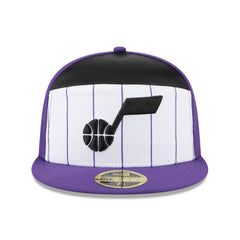 Utah Jazz 2025 NBA Tip Off Split Panel 59FIFTY Fitted Hat White/Purple - New Era