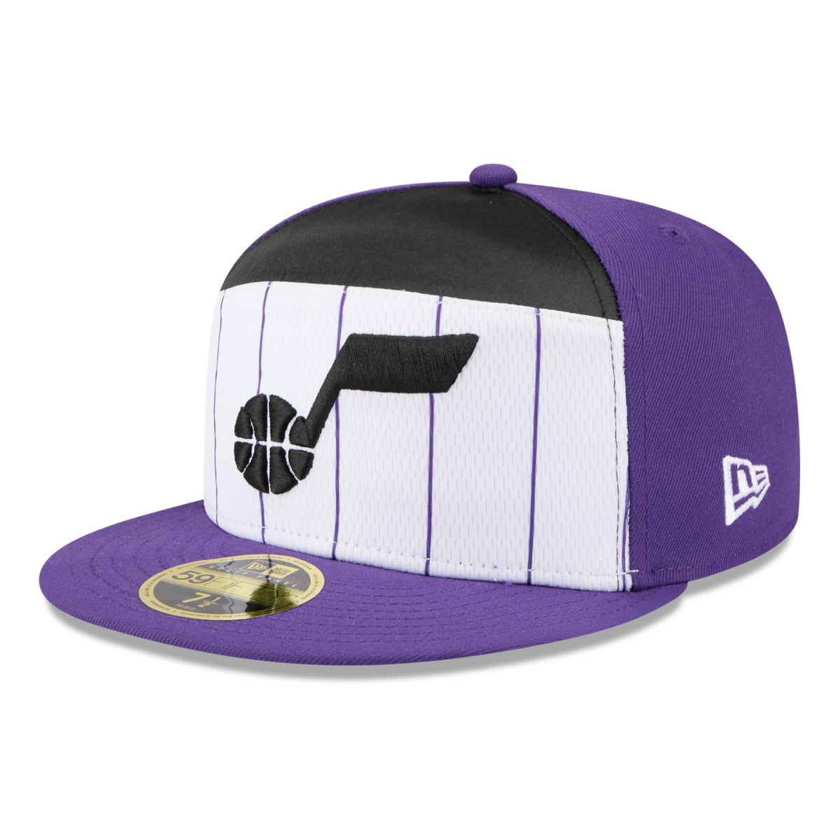 Utah Jazz 2025 NBA Tip Off Split Panel 59FIFTY Fitted Hat White/Purple - New Era