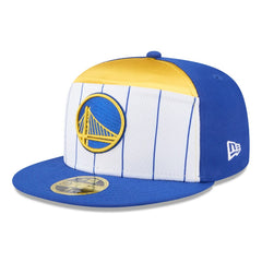 Golden State Warriors 2025 NBA Tip Off Split Panel 59FIFTY Fitted Hat White/Royal - New Era