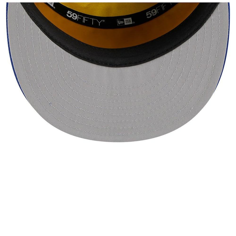 Golden State Warriors 2025 NBA Tip Off Split Panel 59FIFTY Fitted Hat White/Royal - New Era