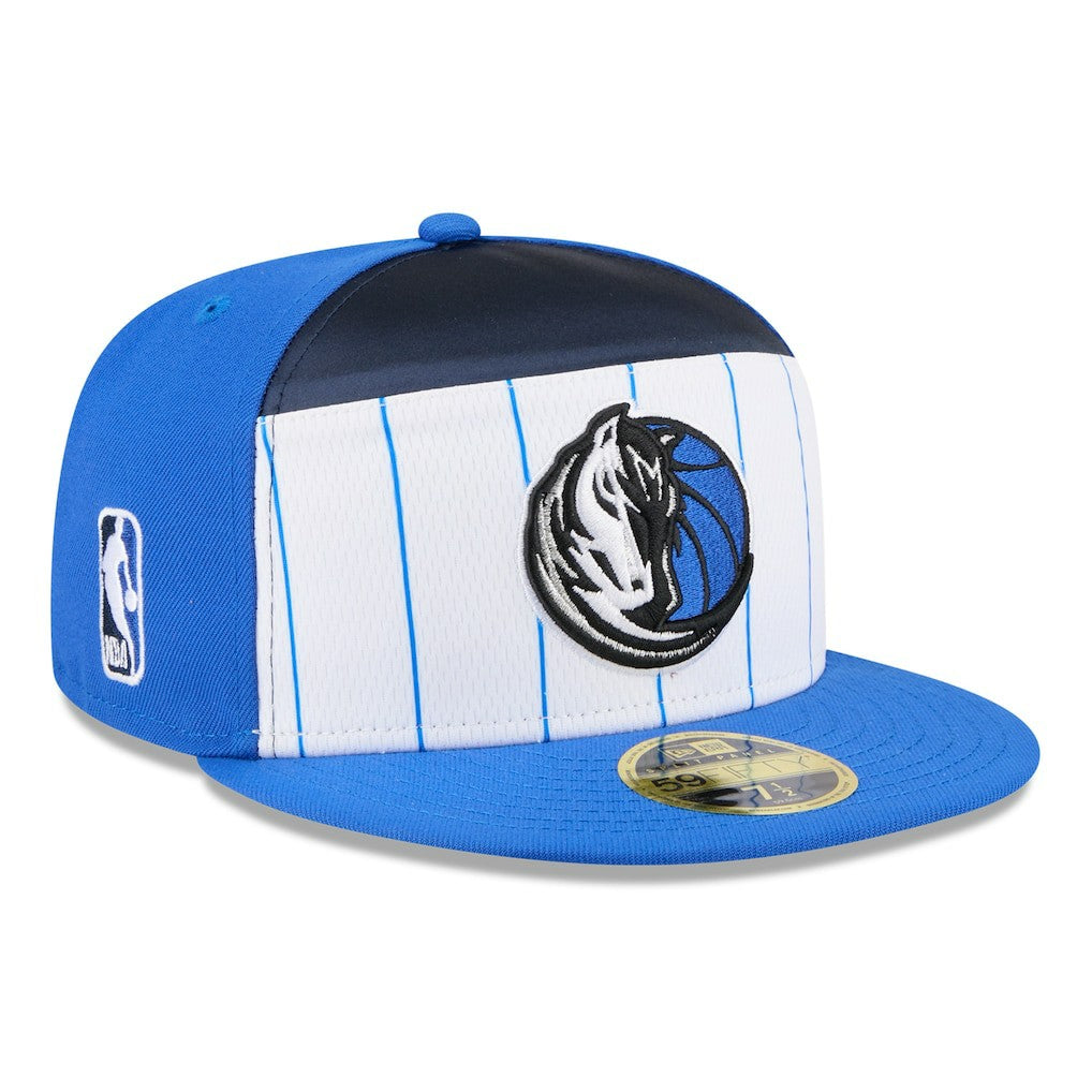 Dallas Mavericks 2025 NBA Tip Off Split Panel 59FIFTY Fitted Hat White/Blue - New Era