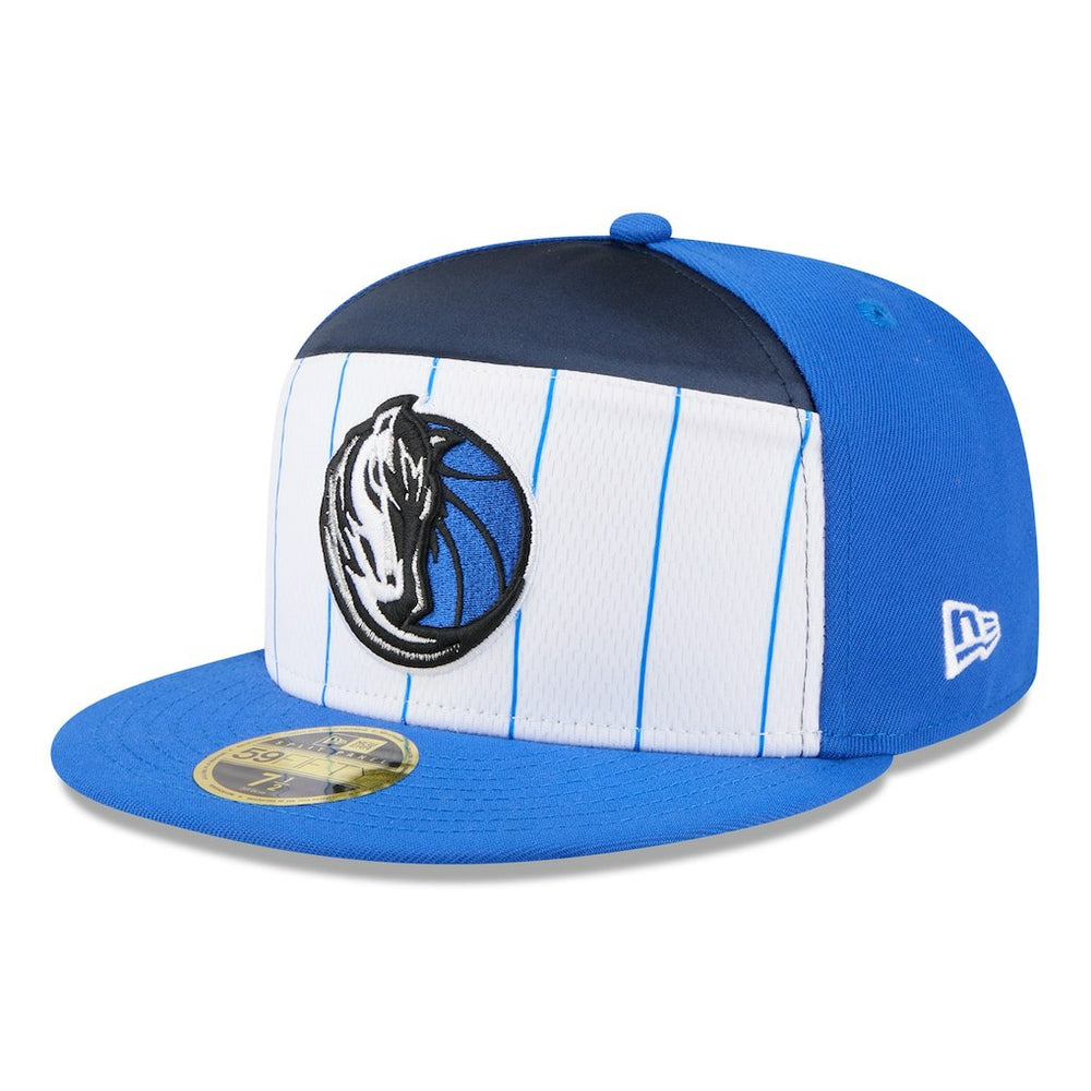 Dallas Mavericks 2025 NBA Tip Off Split Panel 59FIFTY Fitted Hat White/Blue - New Era
