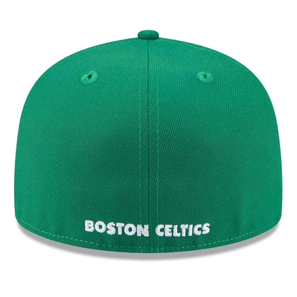 Boston Celtics 2025 NBA Tip Off Split Panel 59FIFTY Fitted Hat White/Kelly Green - New Era