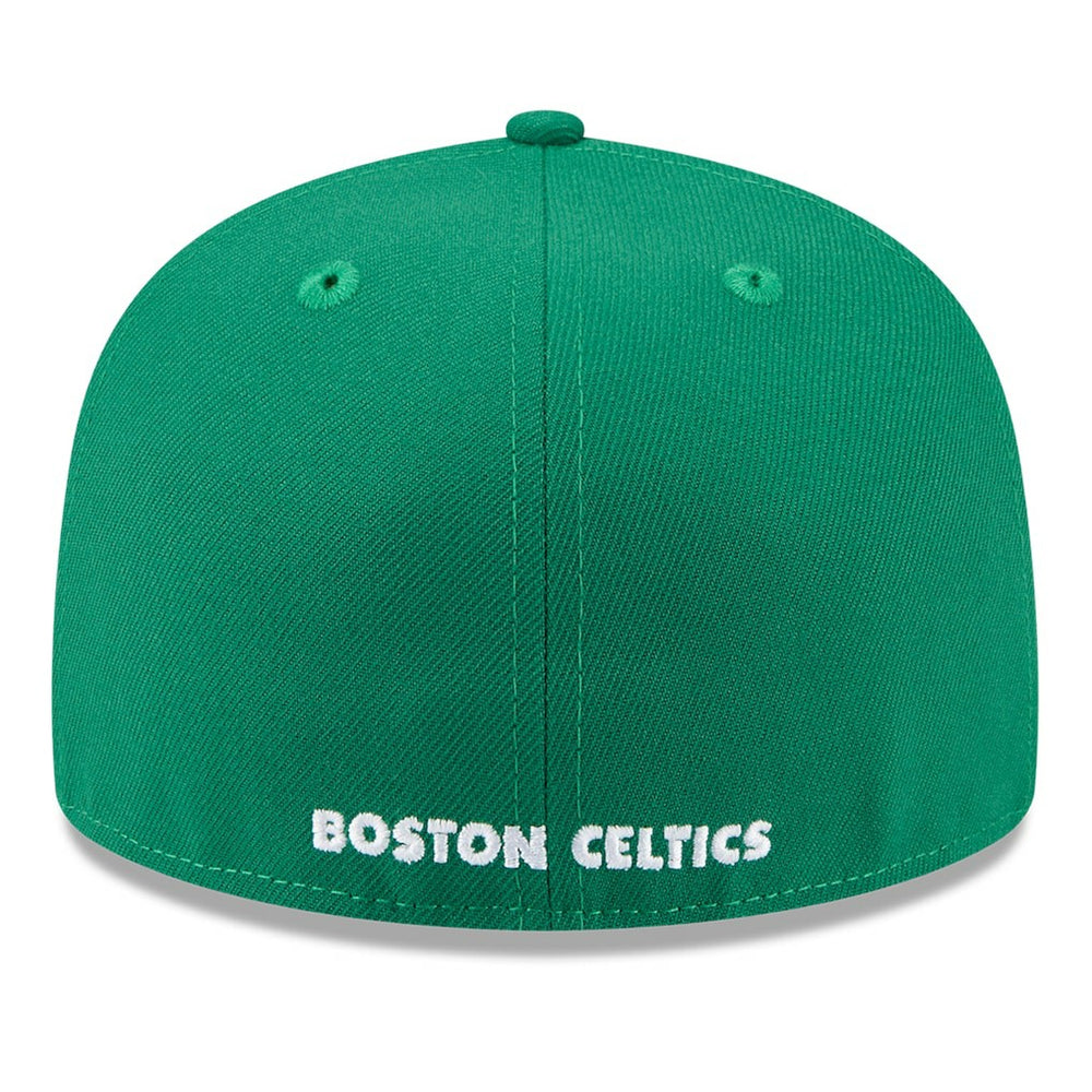 Boston Celtics 2025 NBA Tip Off Split Panel 59FIFTY Fitted Hat White/Kelly Green - New Era