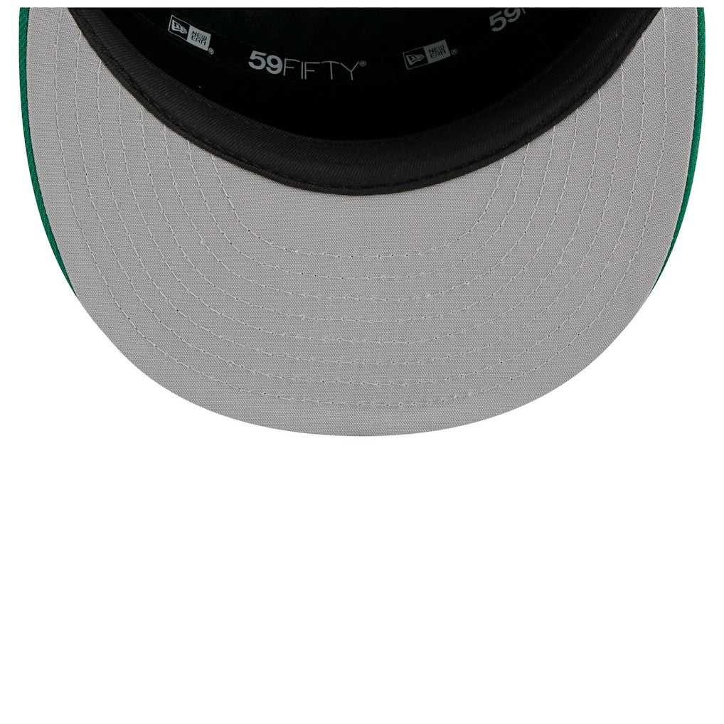 Boston Celtics 2025 NBA Tip Off Split Panel 59FIFTY Fitted Hat White/Kelly Green - New Era