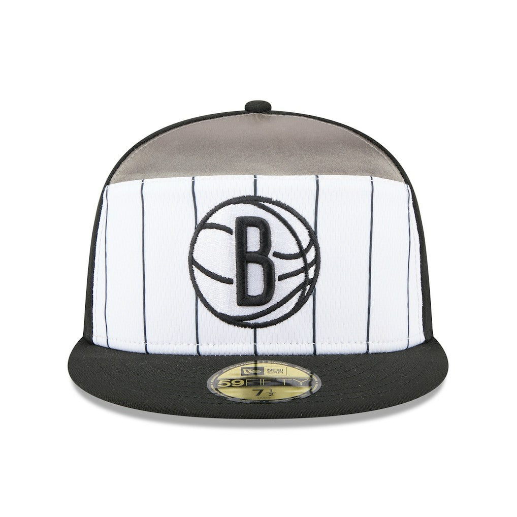 Brooklyn Nets 2025 NBA Tip Off Split Panel 59FIFTY Fitted Hat White/Black - New Era outlet