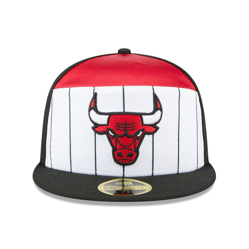 Chicago Bulls 2025 NBA Tip Off Split Panel 59FIFTY Fitted Hat White/Black - New Era