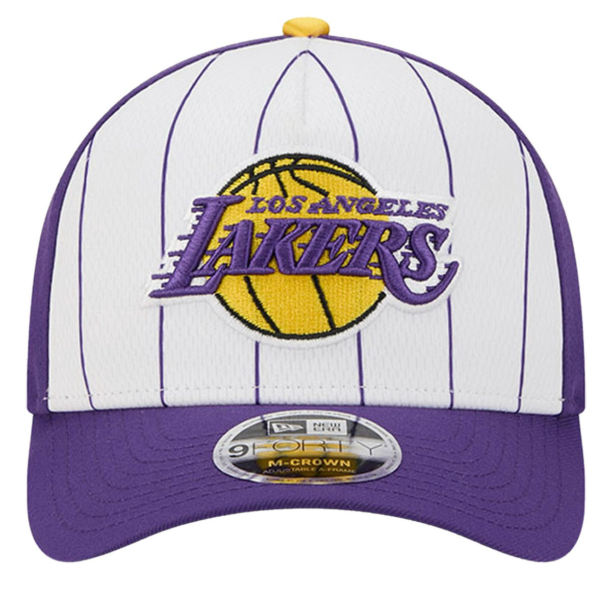 Los Angeles Lakers 2025 NBA Tip Off M-Crown A-Frame 9FORTY Adjustable Hat White/Purple - New Era
