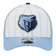 Memphis Grizzlies 2025 NBA Tip Off M-Crown A-Frame 9FORTY Adjustable Hat White/Light Blue - New Era