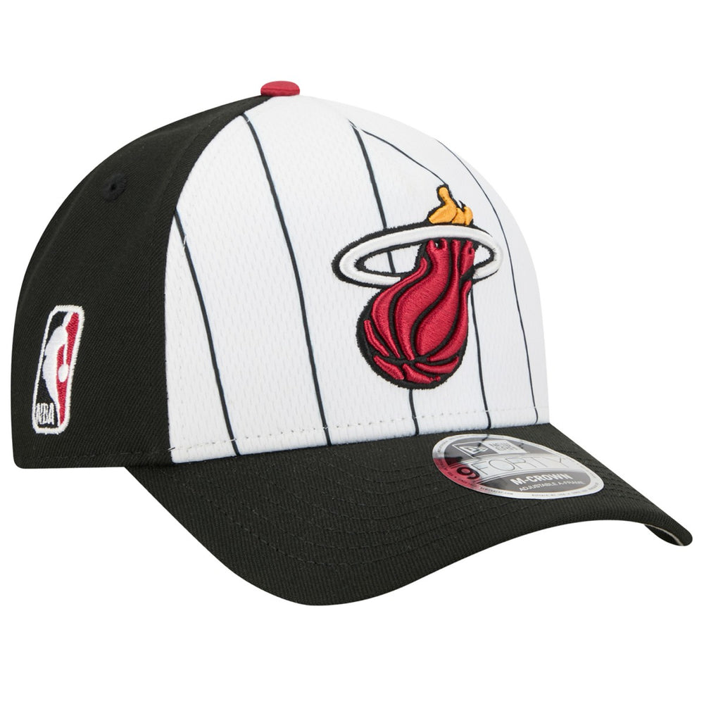 Miami Heat 2025 NBA Tip Off M-Crown A-Frame 9FORTY Adjustable Hat White/Black - New Era