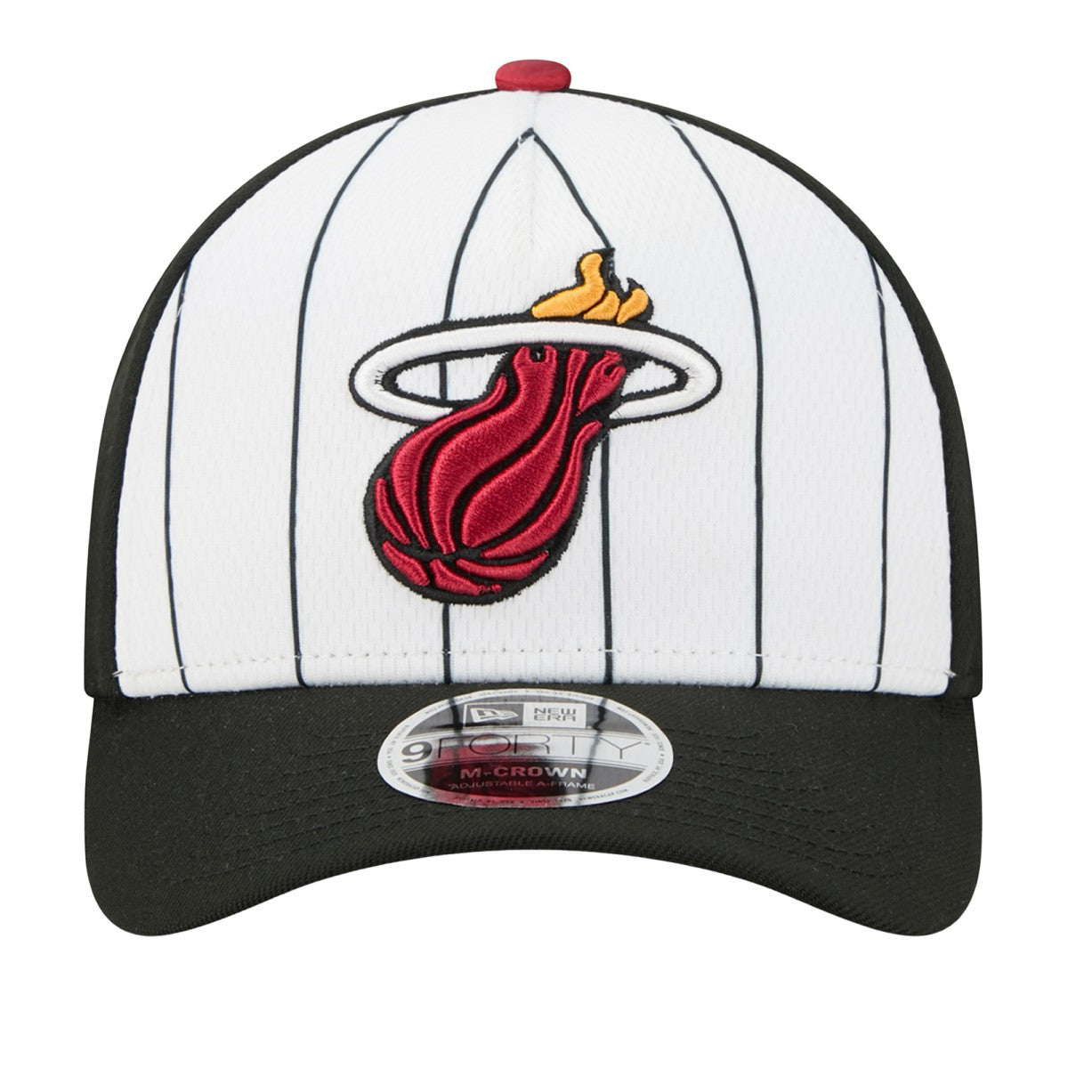 Miami Heat 2025 NBA Tip Off M-Crown A-Frame 9FORTY Adjustable Hat White/Black - New Era