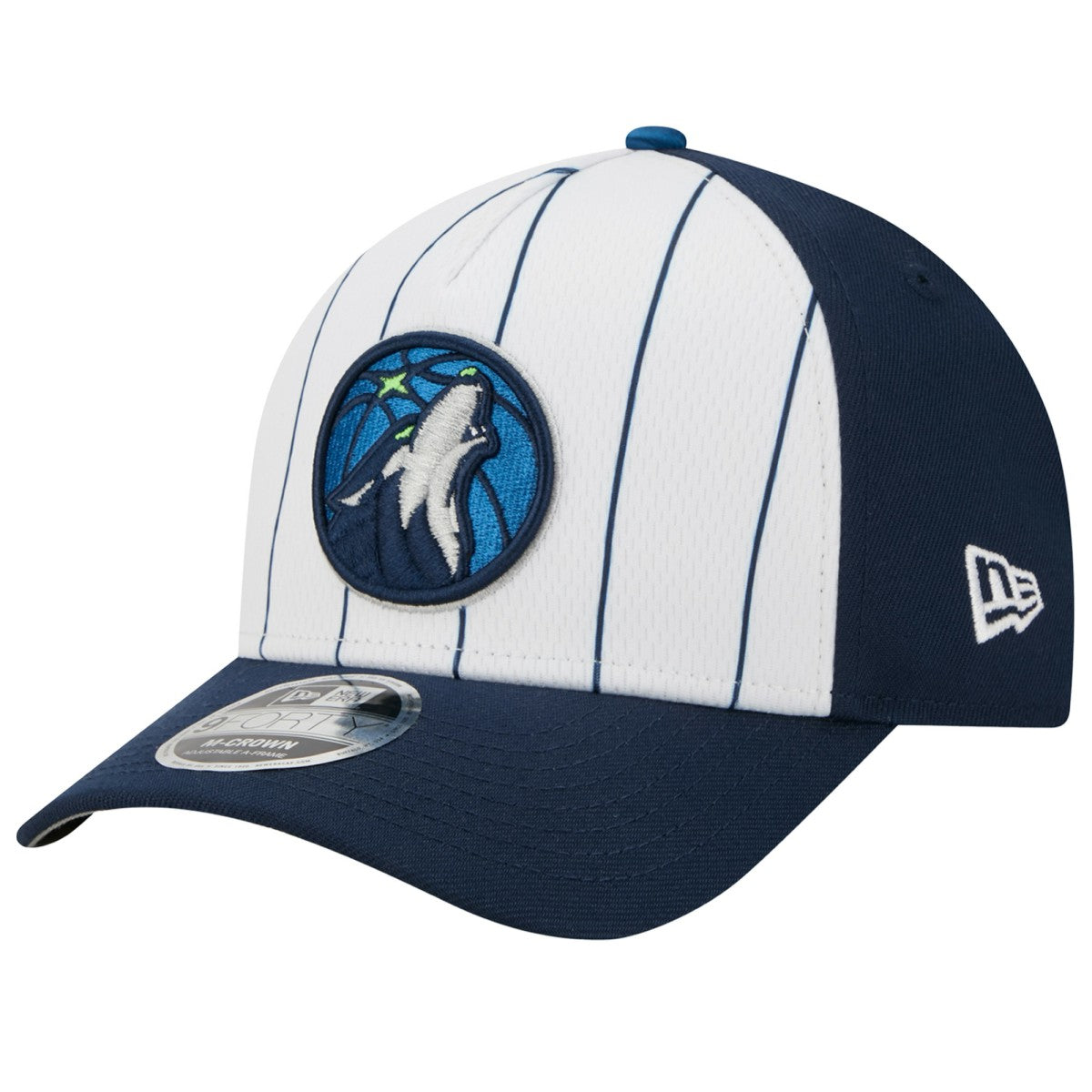 Minnesota Timberwolves 2025 NBA Tip Off M-Crown A-Frame 9FORTY Adjustable Hat White/Navy - New Era