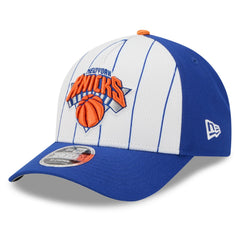 New York Knicks 2025 NBA Tip Off M-Crown A-Frame 9FORTY Adjustable Hat White/Blue - New Era