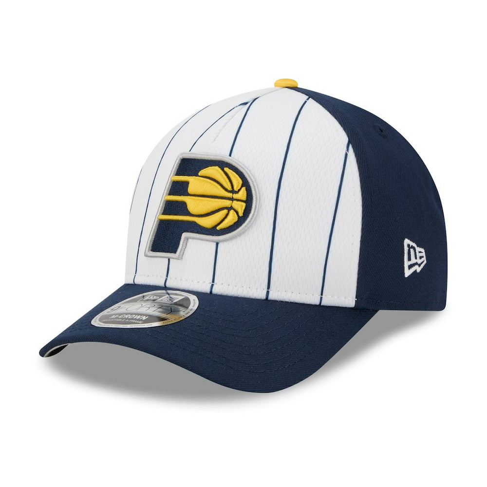 Indiana Pacers 2025 NBA Tip Off M-Crown A-Frame 9FORTY Adjustable Hat White/Navy - New Era