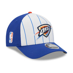 Oklahoma City Thunder 2025 NBA Tip Off M-Crown A-Frame 9FORTY Adjustable Hat White/Blue - New Era