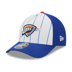 Oklahoma City Thunder 2025 NBA Tip Off M-Crown A-Frame 9FORTY Adjustable Hat White/Blue - New Era