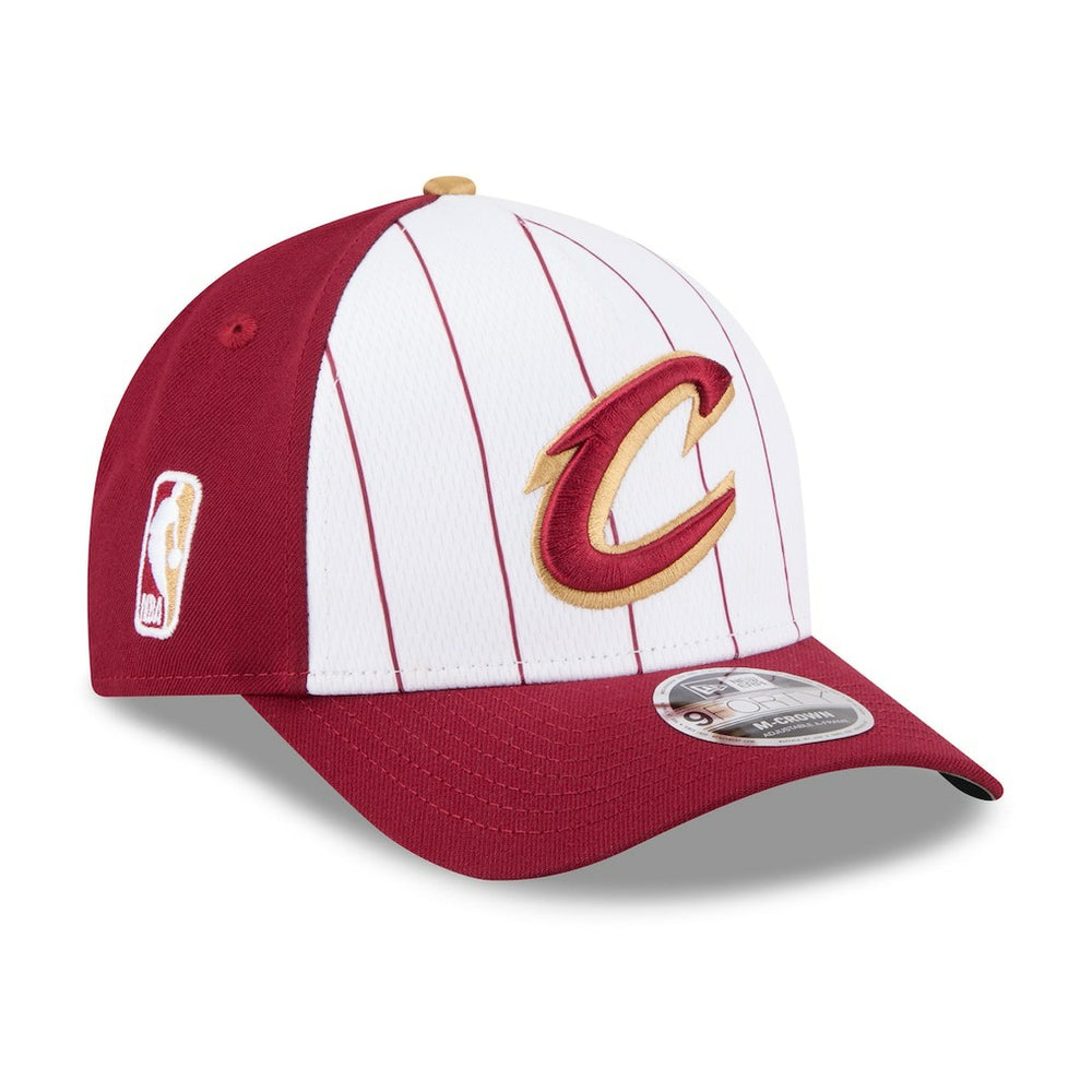 Cleveland Cavaliers 2025 NBA Tip Off M-Crown A-Frame 9FORTY Adjustable Hat White/Wine - New Era