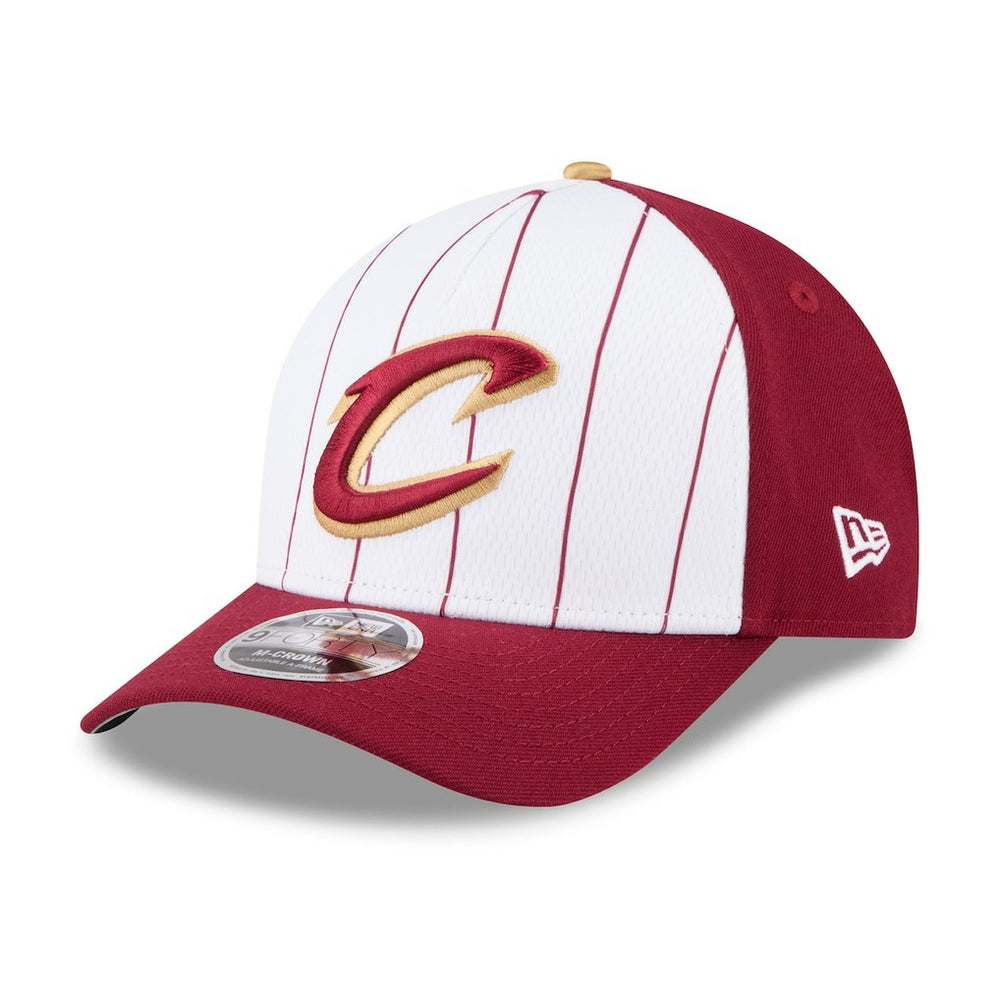Cleveland Cavaliers 2025 NBA Tip Off M-Crown A-Frame 9FORTY Adjustable Hat White/Wine - New Era