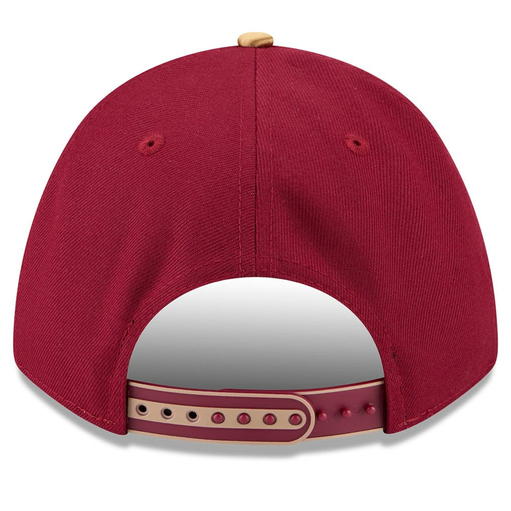 Cleveland Cavaliers 2025 NBA Tip Off M-Crown A-Frame 9FORTY Adjustable Hat White/Wine - New Era