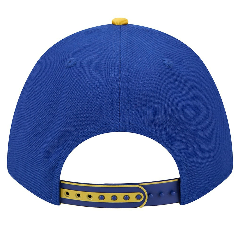 Golden State Warriors 2025 NBA Tip Off M-Crown A-Frame 9FORTY Adjustable Hat White/Royal - New Era