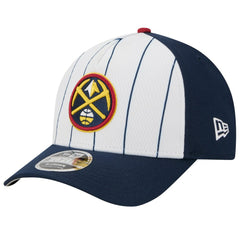 Denver Nuggets 2025 NBA Tip Off M-Crown A-Frame 9FORTY Adjustable Hat White/Navy - New Era