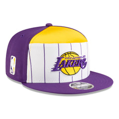 Los Angeles Lakers 2025 NBA Tip Off Split Panel 9FIFTY Snapback Hat White/Purple - New Era