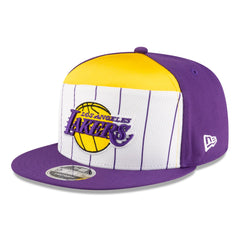 Los Angeles Lakers 2025 NBA Tip Off Split Panel 9FIFTY Snapback Hat White/Purple - New Era