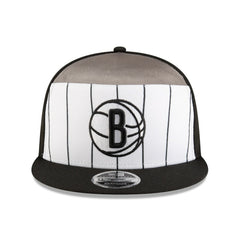 Brooklyn Nets 2025 NBA Tip Off Split Panel 9FIFTY Snapback Hat White/Black - New Era