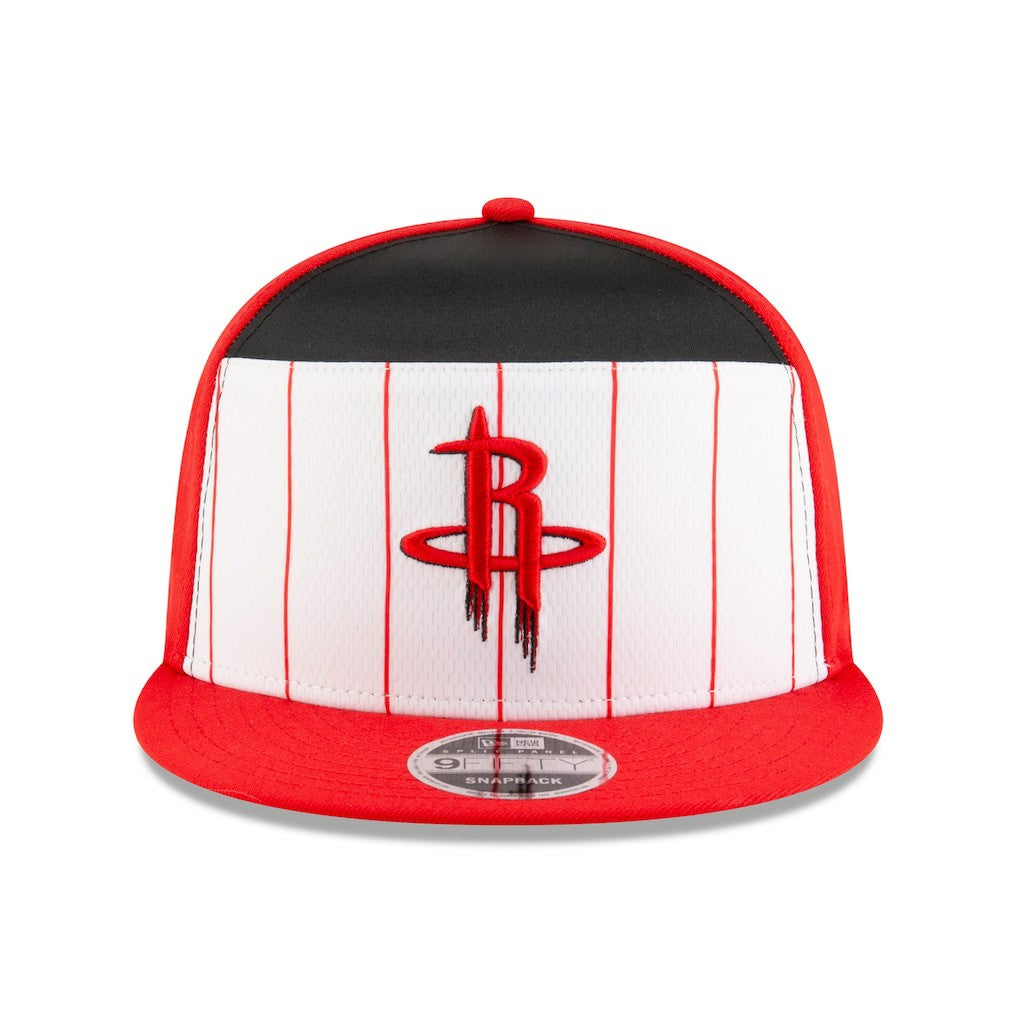 Houston Rockets 2025 NBA Tip Off Split Panel 9FIFTY Snapback Hat White/Red - New Era