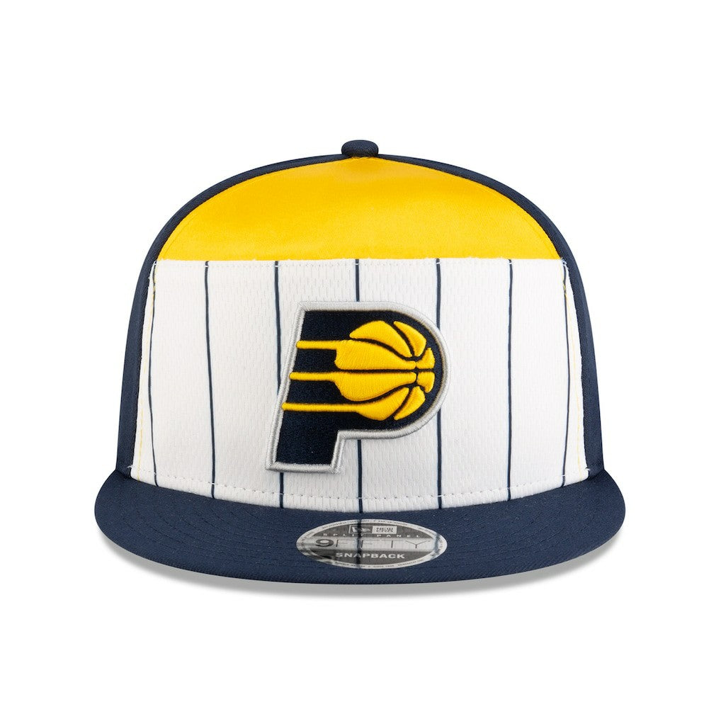 Indiana Pacers 2025 NBA Tip Off Split Panel 9FIFTY Snapback Hat White/Navy - New Era