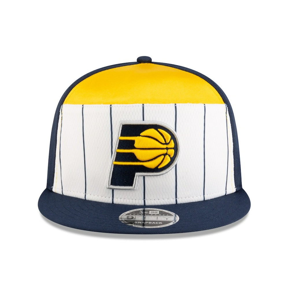 Indiana Pacers 2025 NBA Tip Off Split Panel 9FIFTY Snapback Hat White/Navy - New Era